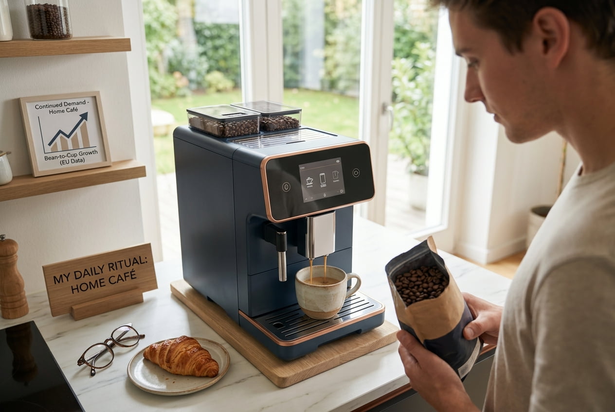 home café lifestyle trend coffee machine