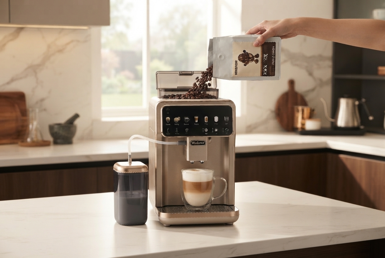 Bean-to-Cup Coffee Machine Integrated Grinder bean-to-cup coffee machine with integrated conical burr grinder